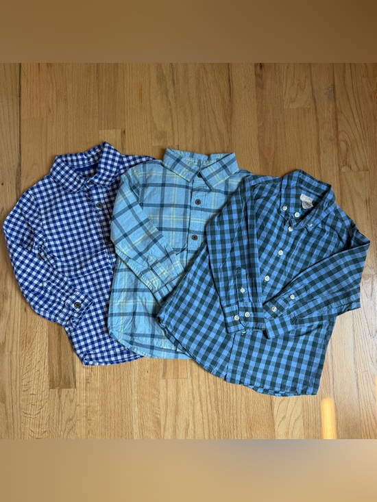 Other - Bundle Cat & Jack and Crewcuts Boys Size 3T Gingham Button Down Shirts
